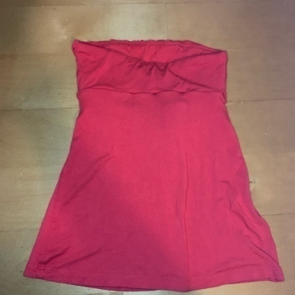 EXPRESS Red Strapless Waist Belt Tube Top Small - Picture 5 of 6
